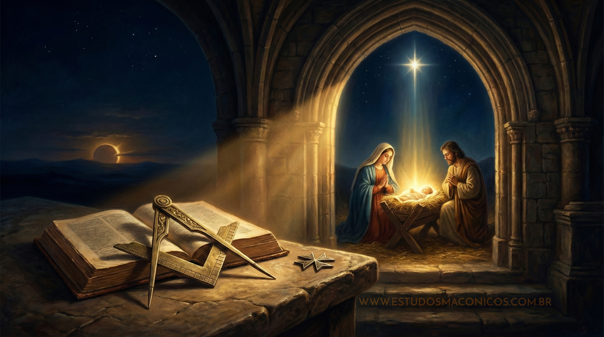 Nascimento de Jesus Cristo e o verdadeiro significado espiritual do Natal.
