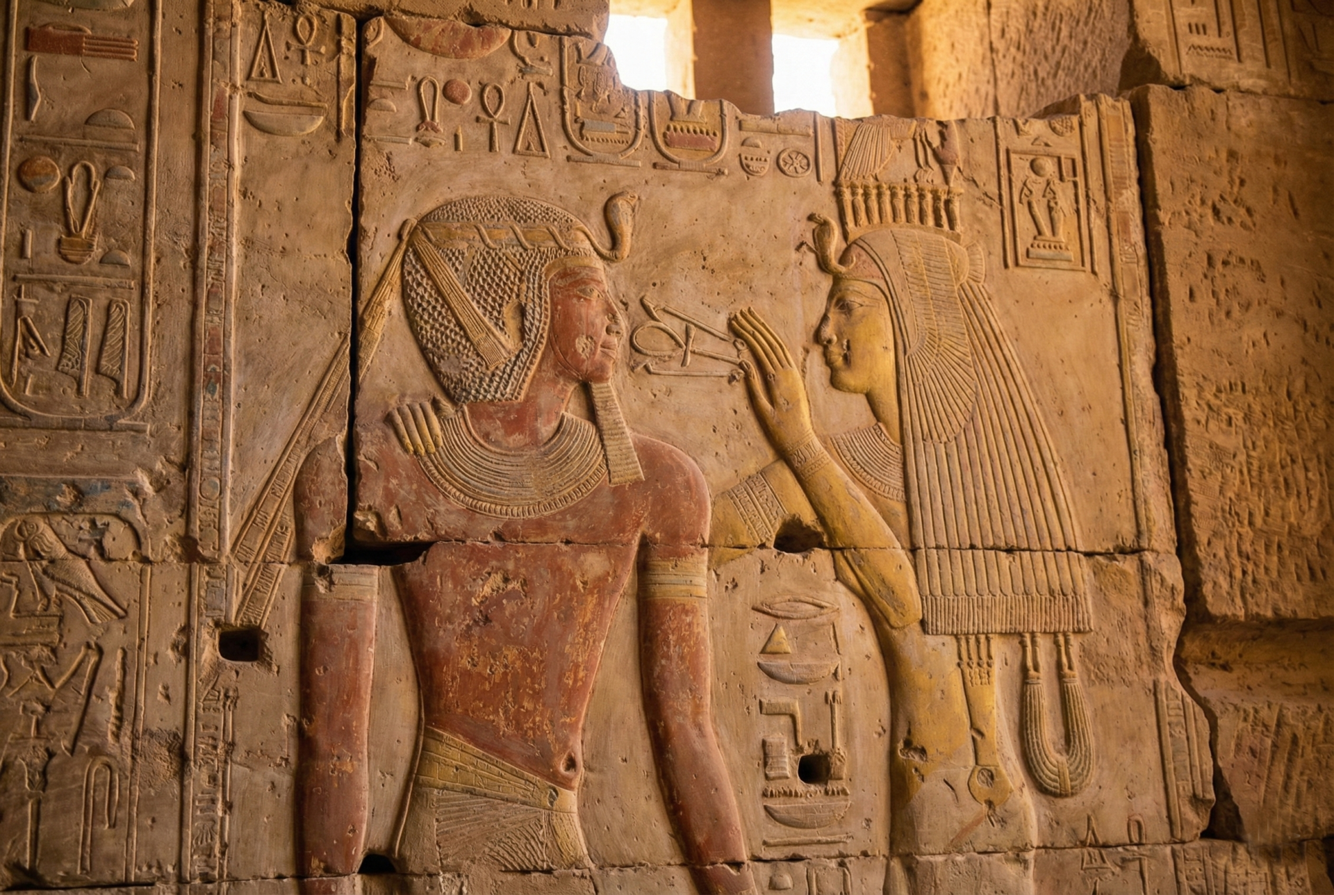 Templo de Seti I em Abidos no Egito Antigo