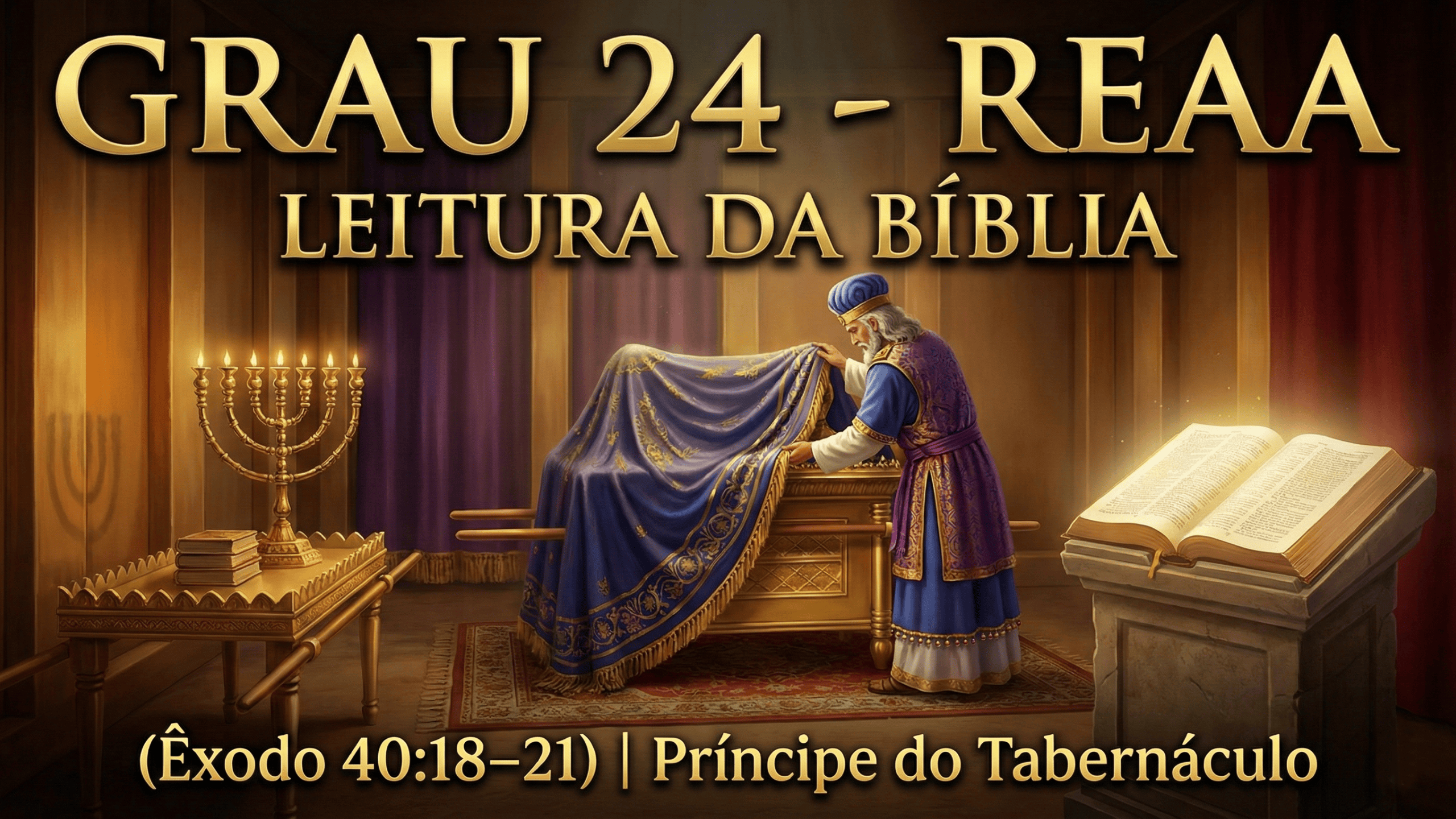 Grau 24 REAA – Príncipe do Tabernáculo | Leitura da Bíblia (Êxodo 40:18 ...