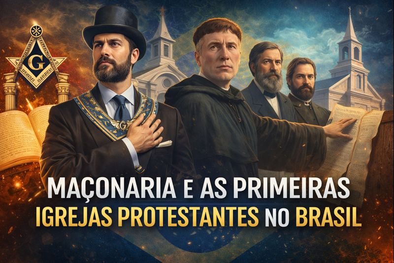 A relação histórica entre Maçonaria e o surgimento das primeiras igrejas protestantes no Brasil. Uma análise profunda sobre fé cristã, liberdade religiosa e o papel dos maçons no estabelecimento do protestantismo brasileiro no século XIX.